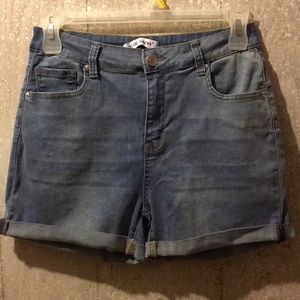 Light denim shorts